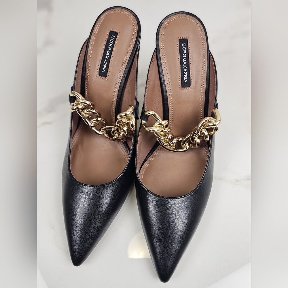 BCBGMAXAZRIA‎ Marlise Pointed Toe Mule In Black Size 9 NEW WITH BOX